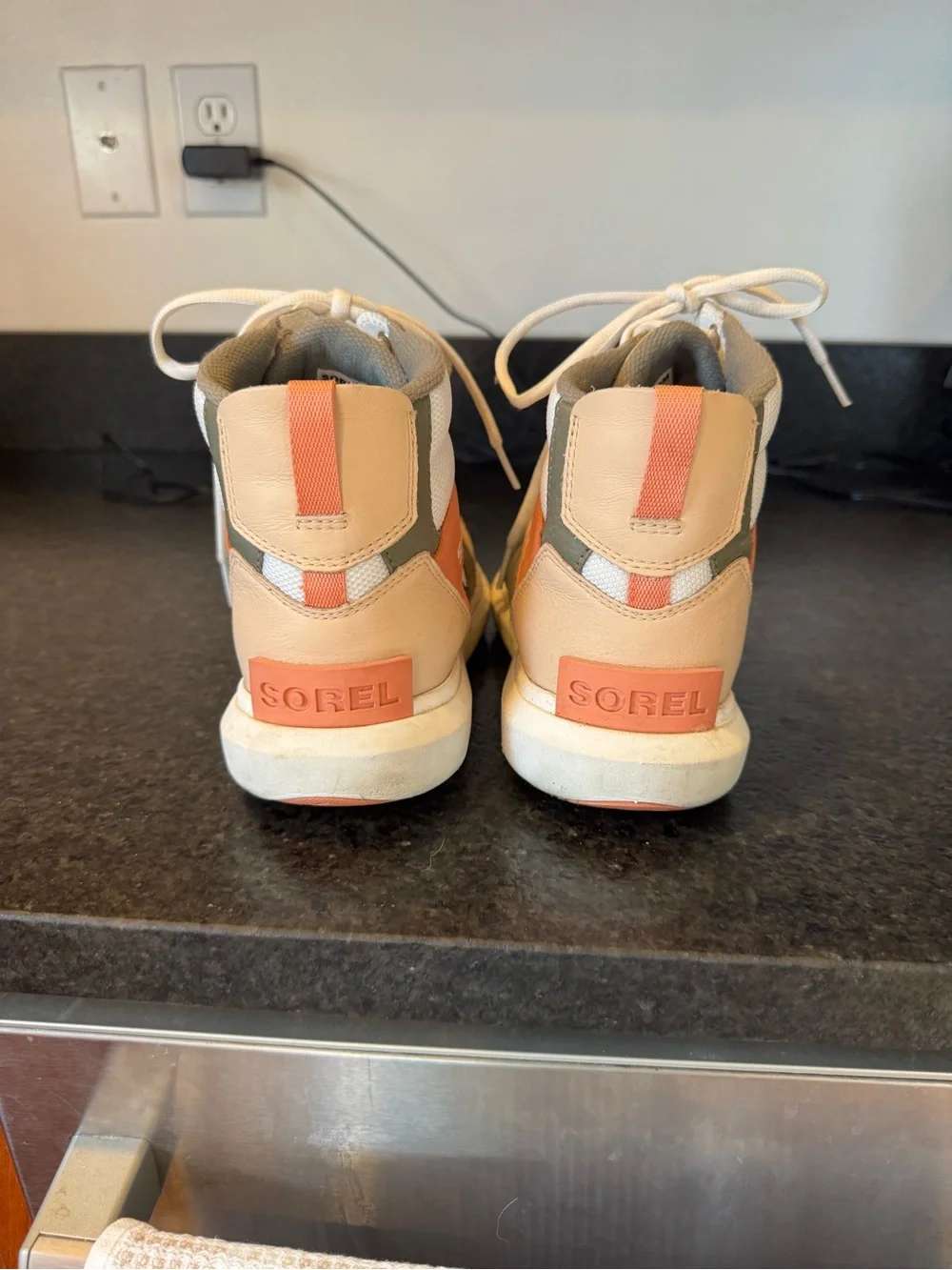 Sorel Women's Peach and Cream Athletic Sneakers